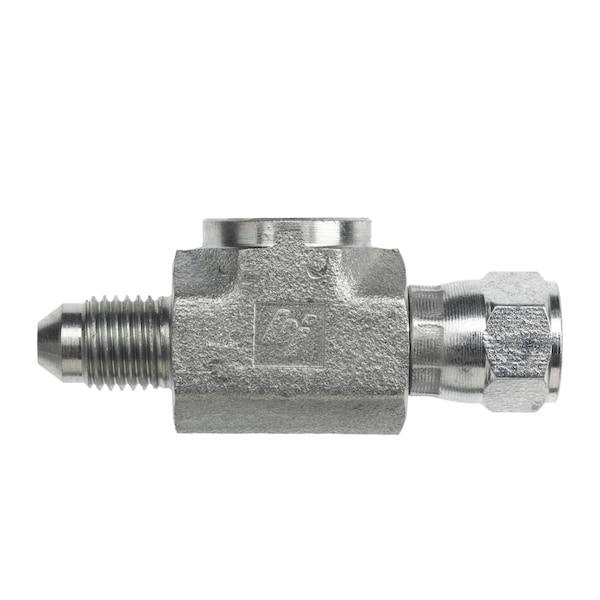 Brennan Industries 24MJ-24FJS-04FP Gauge Port Branch Tee 6574-24